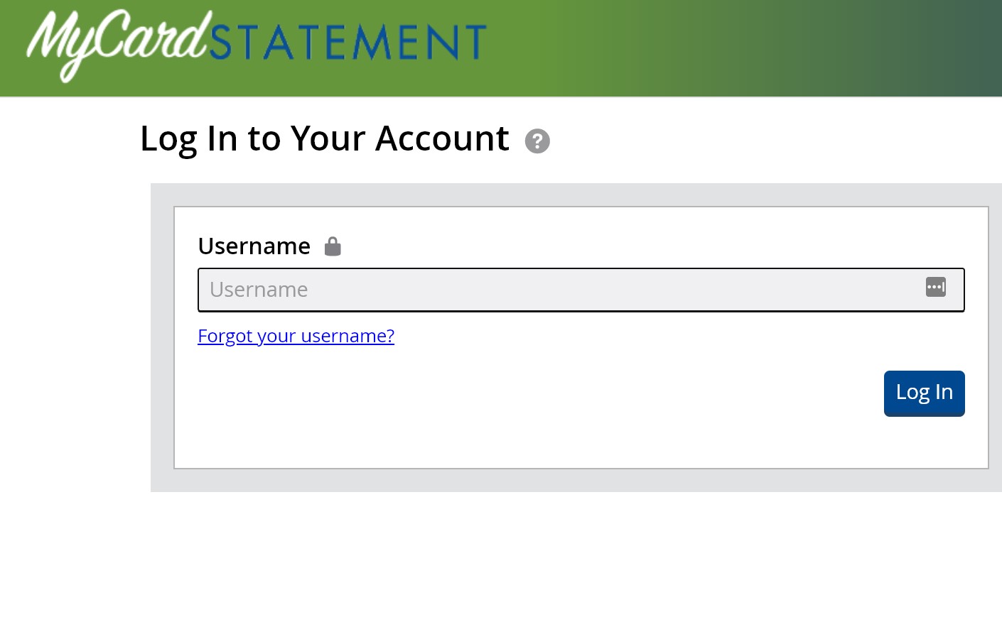 MyCardStatement Login